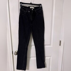 Abercrombie & Fitch Women's Black Slim Straight Leg Ultra High Rise Jeans